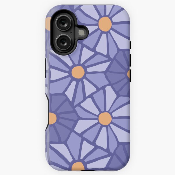 Tessellated Flowers Pattern - Purple Tilework (macro) iPhone Tough Case