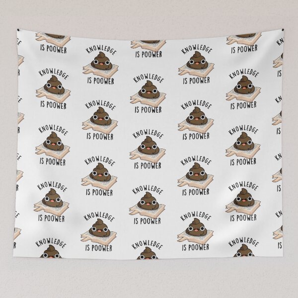 Item preview, Knowledge Is Poower Funny Poop Puns  designed and sold by punnybone.