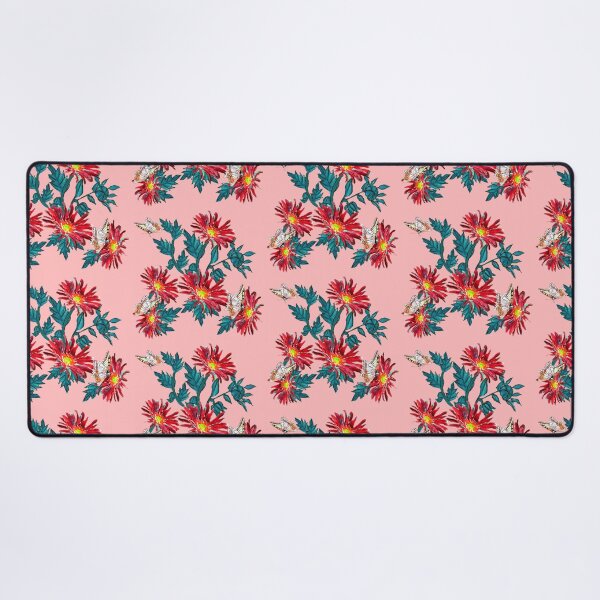 Item preview, Red Aster flower with butterflies  designed and sold by drp24.