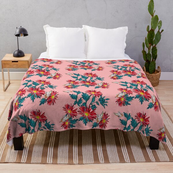 Item preview, Red Aster flower with butterflies designed and sold by drp24.