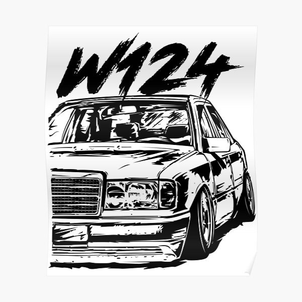 Мерседес w124 рисунок