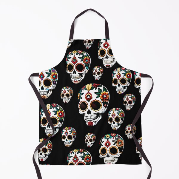 Item preview, Sugar Skulls Pattern Black Background designed and sold by Skulls & Calaveras.