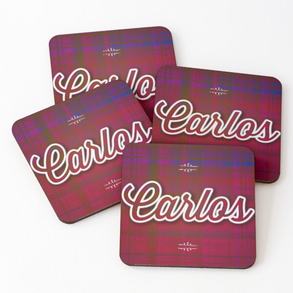 Item preview, the name Carlos on a red background designed and sold by studio468.