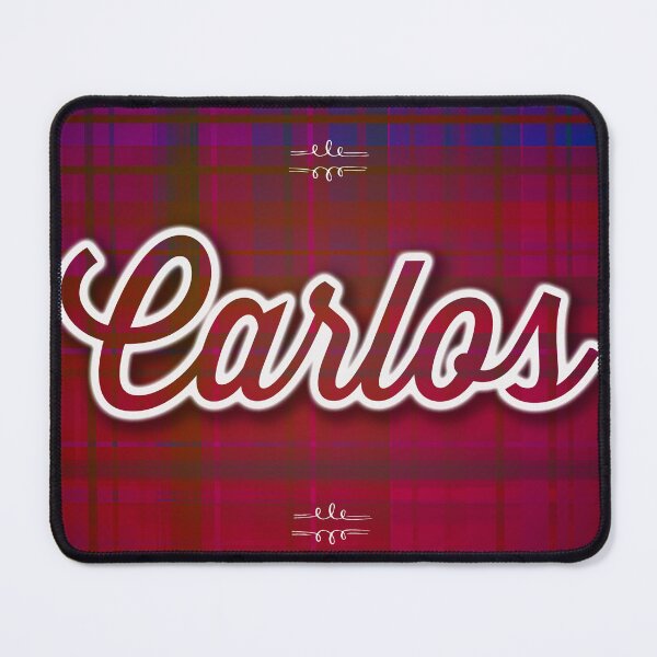Item preview, the name Carlos on a red background designed and sold by studio468.