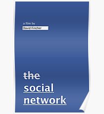 THE SOCIAL NETWORK / alternative typographic movie poster Poster