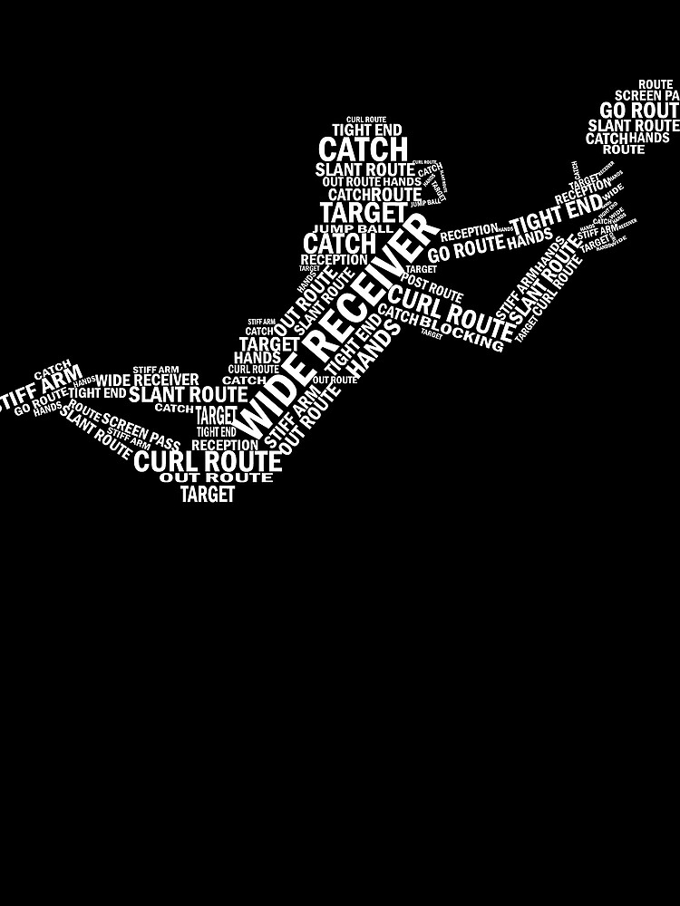 Thumbnail 3 von 3, Tuch, Receiver Word Cloud Football Sports Fan Boys Football Gear designt und verkauft von DynamicDesign.