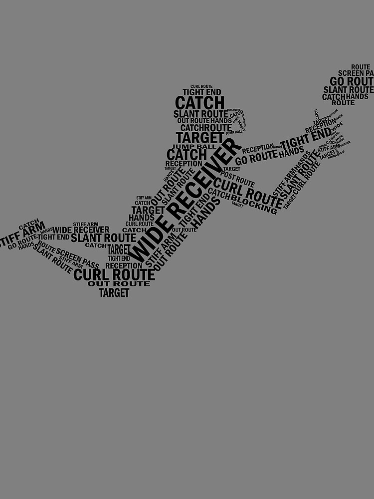 Thumbnail 3 von 3, Tuch, Receiver Word Cloud Football Sports Fan Boys Football Gear designt und verkauft von DynamicDesign.