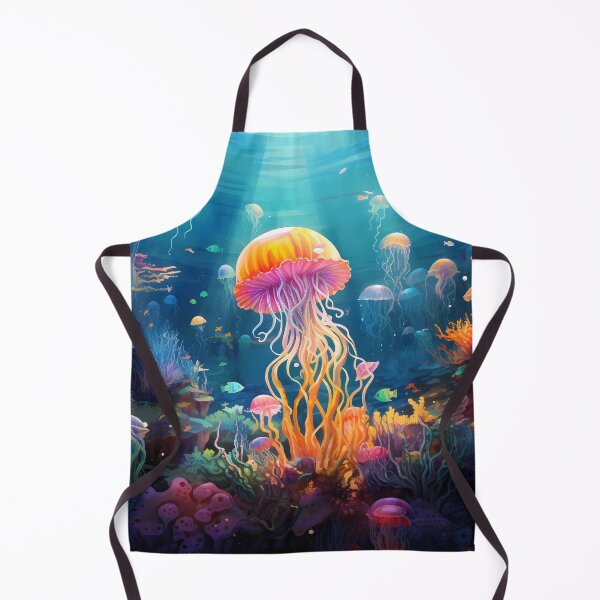 Item preview, A group of colorful jellyfishes with colorful tentacles designed and sold by Carmillai.