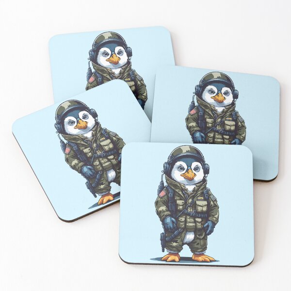 Item preview, funny penguins squad war antarctica armed forces of penguin cute bird army designed and sold by Print&Perfection  ⭐⭐⭐⭐⭐.