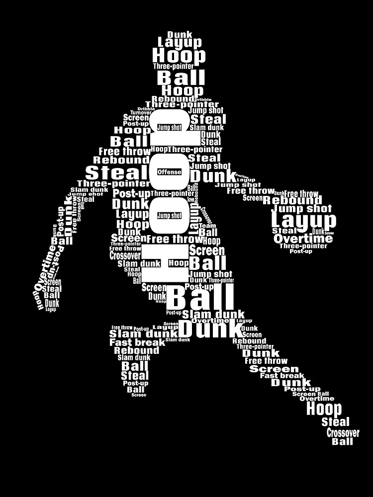Thumbnail 3 von 3, Tuch, Basketball Word Cloud Basketball Sports Fan Boys Basketball Gear designt und verkauft von DynamicDesign.