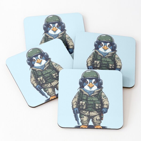 Item preview, funny penguins squad war antarctica armed forces of penguin cute bird army designed and sold by Print&Perfection  ⭐⭐⭐⭐⭐.