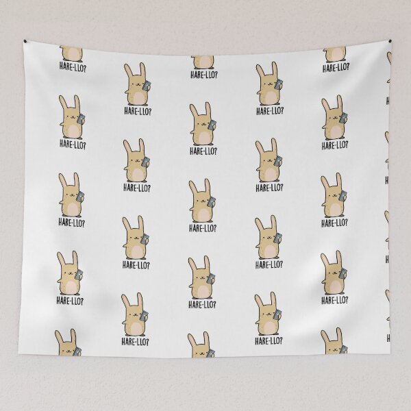 Item preview, Hare-llo There Funny Hare Rabbit Puns  designed and sold by punnybone.
