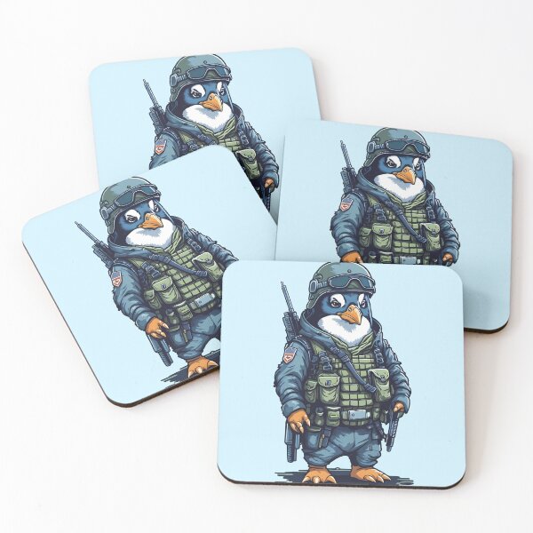 Item preview, funny penguins squad war antarctica armed forces of penguin cute bird army   designed and sold by Print&Perfection  ⭐⭐⭐⭐⭐.