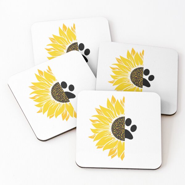Item preview, Sunflowers and paws. designed and sold by ValsCrazyCats.