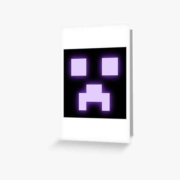 Creeper Face Pixel Art Build-On Greeting Card