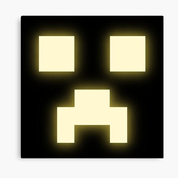 Yellow Minecraft Creeper Face Logo Minecraft Video Game Matte