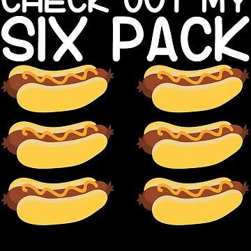 Imagen de la obra Check Out My Six Pack Funny Hotdog Abs Hotdog 4th Of July Gear de DynamicDesign