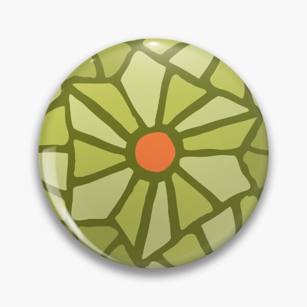Tessellated Flowers Pattern - Lime Tiles (macro) Pin