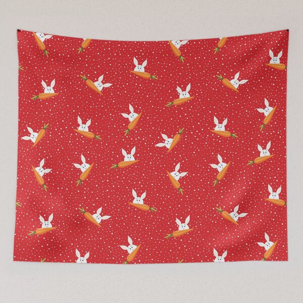 Item preview, Cute Rubbit Red Pattern designed and sold by DekaTasarim.