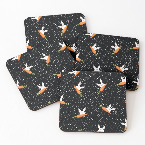 Item preview, Cute Rubbit Black Pattern designed and sold by DekaTasarim.