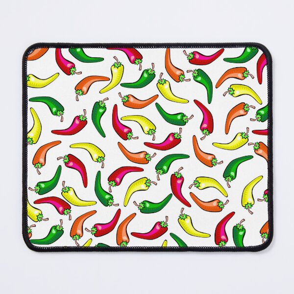 Item preview, Vibrant Red, Yellow, Green, and Orange Spicy Hot Chili Peppers on White designed and sold by GreenCarbon2112.