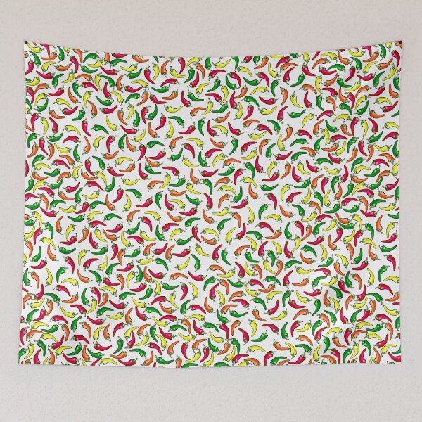 Item preview, Vibrant Red, Yellow, Green, and Orange Spicy Hot Chili Peppers on White designed and sold by GreenCarbon2112.