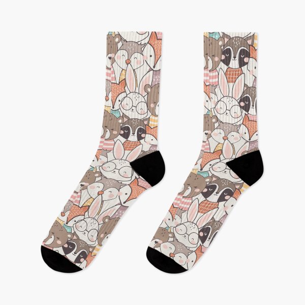 Item preview, Cute Woodland Animal Pattern designed and sold by ArtMeetsPizza.