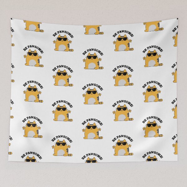 Item preview, Be Paw-some Cute Awesome Cats Puns designed and sold by punnybone.