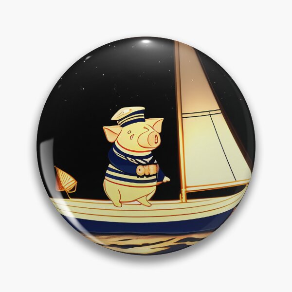 Item preview, Adventuring Pig in a Sailor's Hat designed and sold by amshadsunmanj.