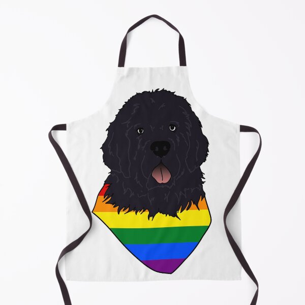 Item preview, Newfoundland Dog (Black) Head & Pride Bandana (Rainbow) designed and sold by Jenna Rideout.