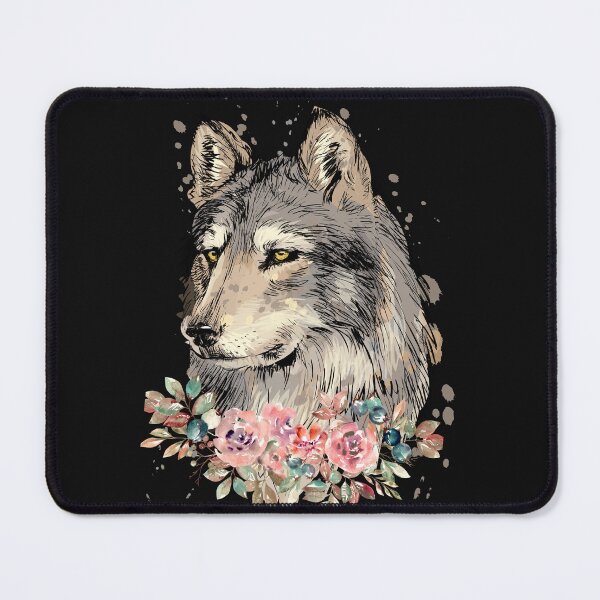 Item preview, Nature's Harmony: A Wolf Amidst Flowers designed and sold by CraftyrCreator.