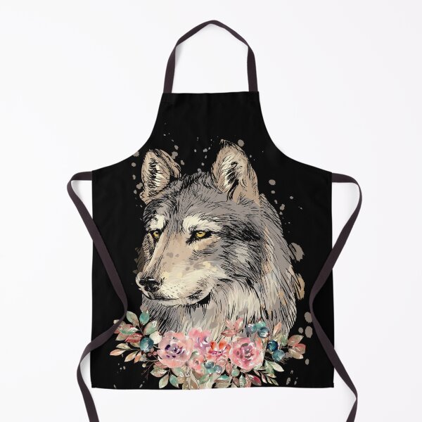 Artikelvorschau, Harmonie der Natur: Ein Wolf inmitten von Blumen entworfen und verkauft von CraftyrCreator.