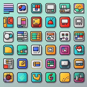 Artwork thumbnail, Computer Icon Visual Sheet by Myra365Art