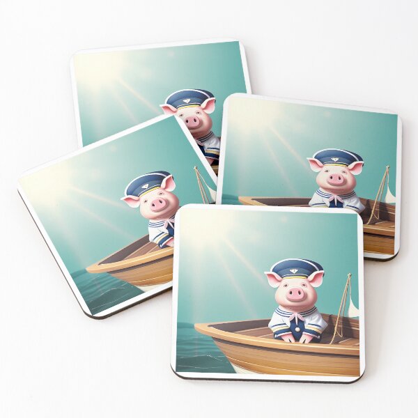 Item preview, Adventuring Pig in a Sailor's Hat designed and sold by amshadsunmanj.