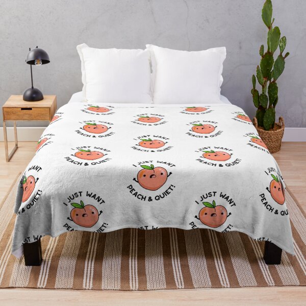 Item preview, I Just Want Peach And Quiet Cute Fruit Puns designed and sold by punnybone.
