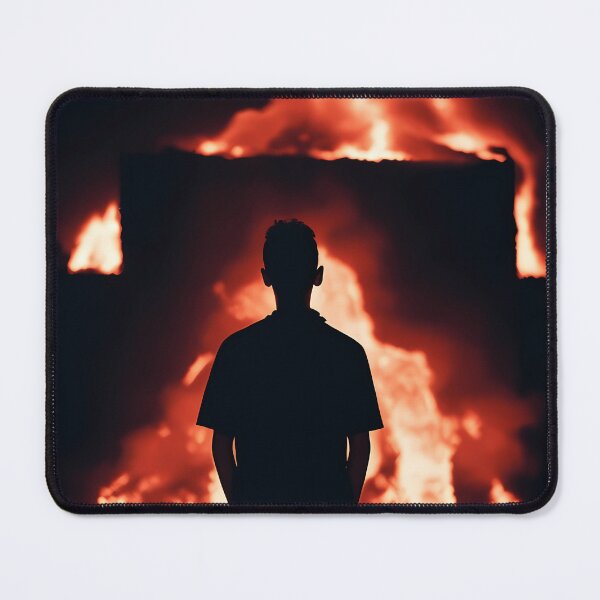 Item preview, Angry Expression in Burning Building designed and sold by amshadsunmanj.