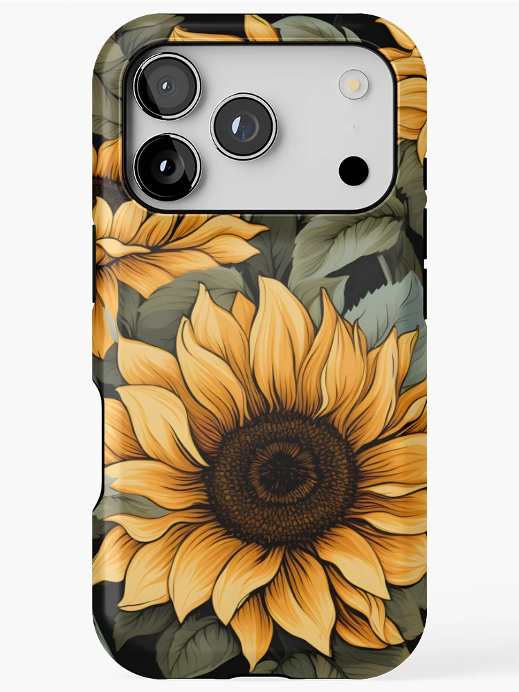 Thumbnail 1 of 4, iPhone Case, Sunflowers Pattern 5 designed and sold by DigitalPatternx.