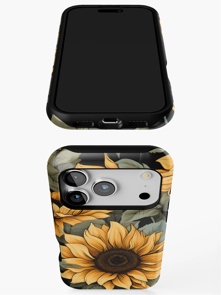 Thumbnail 3 of 4, iPhone Case, Sunflowers Pattern 5 designed and sold by DigitalPatternx.
