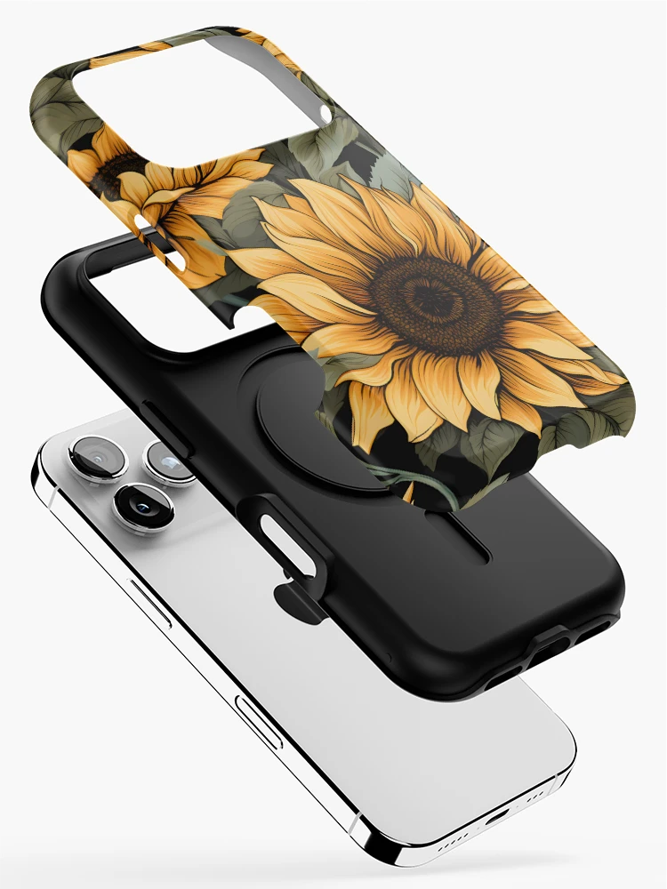 Thumbnail 2 of 4, iPhone Case, Sunflowers Pattern 5 designed and sold by DigitalPatternx.