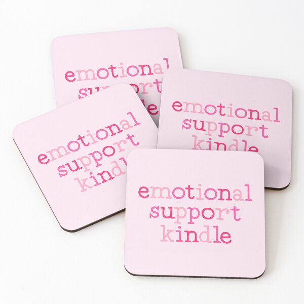 Item preview, emotional support kindle pink designed and sold by DesignsByAND.