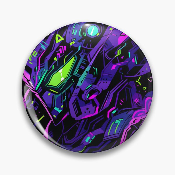 Item preview, Blacklight Anime Mecha Fluorescent Glow : A Cyber Neon Fusion of Futuristic Worlds - Art Print 13 designed and sold by NoveltyVariety.