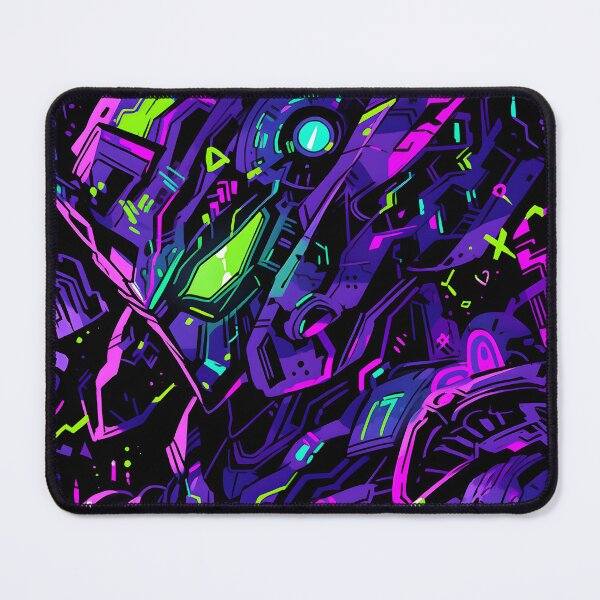 Item preview, Blacklight Anime Mecha Fluorescent Glow : A Cyber Neon Fusion of Futuristic Worlds - Art Print 13 designed and sold by NoveltyVariety.