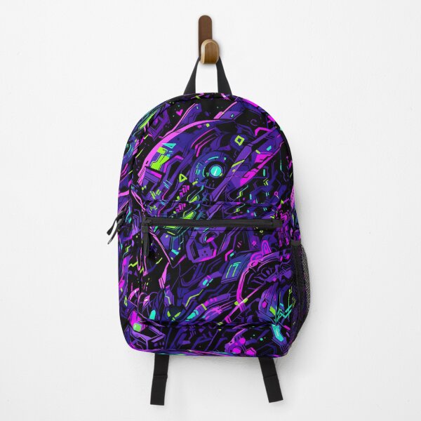 Item preview, Blacklight Anime Mecha Fluorescent Glow : A Cyber Neon Fusion of Futuristic Worlds - Art Print 13 designed and sold by NoveltyVariety.