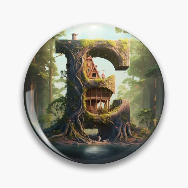 Item preview, Fantasy Nature Letter E designed and sold by WRabbitCreation.
