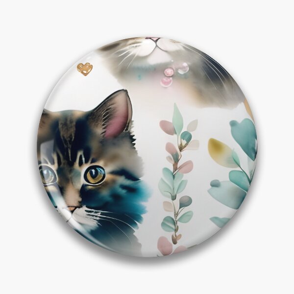 Item preview, cat watercolor seamless background  Collage contemporary  shapes seamless pattern design illustration  designed and sold by gmm2000.