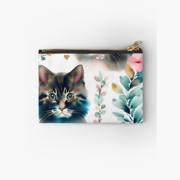Item preview, cat watercolor seamless background  Collage contemporary  shapes seamless pattern design illustration  designed and sold by gmm2000.