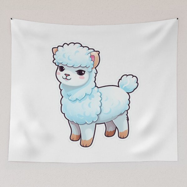Item preview, Cute cartoon alpaca designed and sold by Stickermagician.