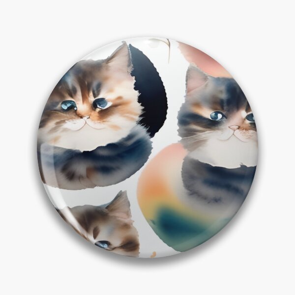 Item preview, cat watercolor seamless background  Collage contemporary  shapes seamless pattern design illustration  designed and sold by gmm2000.