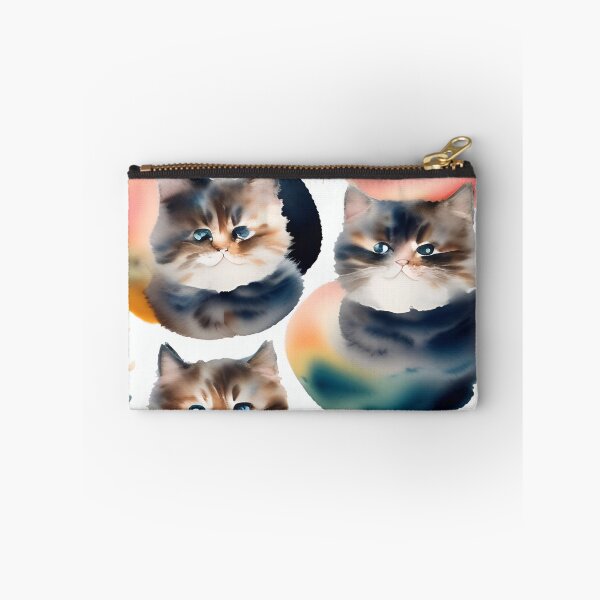 Item preview, cat watercolor seamless background  Collage contemporary  shapes seamless pattern design illustration  designed and sold by gmm2000.