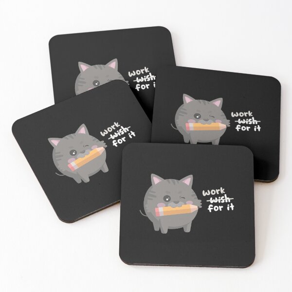 Item preview, Cute and adorable Kitty Cat don’t wish for it, work for it designed and sold by RunSumErrands.